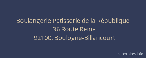 Boulangerie Patisserie de la République