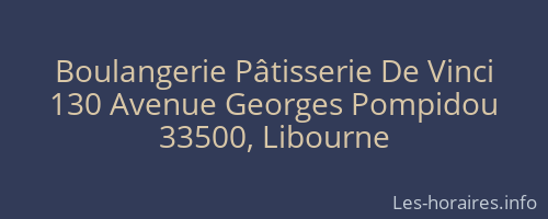 Boulangerie Pâtisserie De Vinci