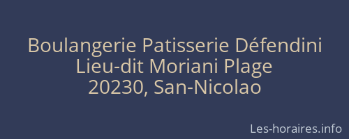 Boulangerie Patisserie Défendini