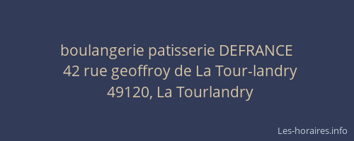 boulangerie patisserie DEFRANCE