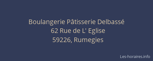 Boulangerie Pâtisserie Delbassé
