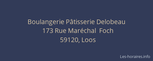 Boulangerie Pâtisserie Delobeau