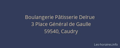 Boulangerie Pâtisserie Delrue