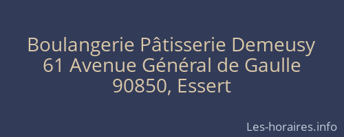 Boulangerie Pâtisserie Demeusy