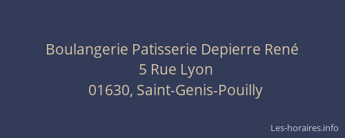 Boulangerie Patisserie Depierre René