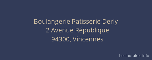 Boulangerie Patisserie Derly