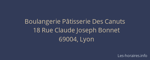 Boulangerie Pâtisserie Des Canuts