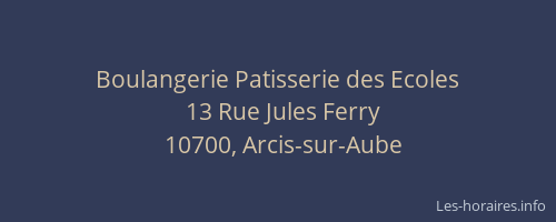 Boulangerie Patisserie des Ecoles