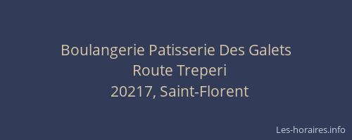 Boulangerie Patisserie Des Galets