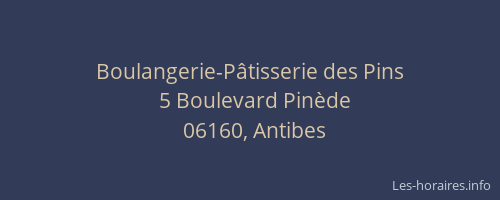 Boulangerie-Pâtisserie des Pins