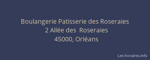 Boulangerie Patisserie des Roseraies