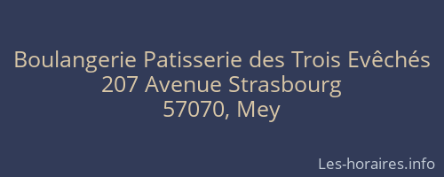 Boulangerie Patisserie des Trois Evêchés