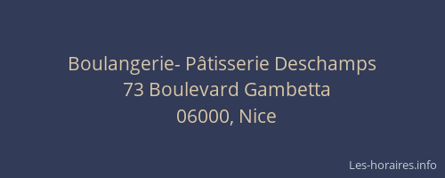 Boulangerie- Pâtisserie Deschamps