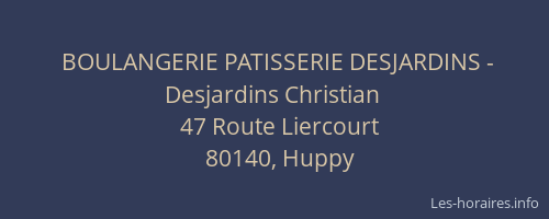 BOULANGERIE PATISSERIE DESJARDINS - Desjardins Christian