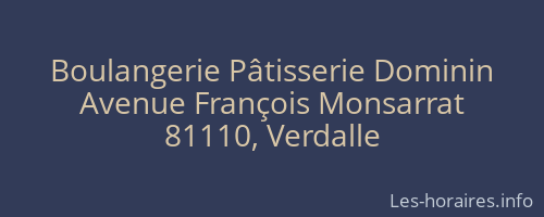 Boulangerie Pâtisserie Dominin