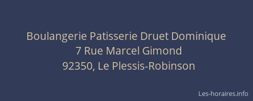Boulangerie Patisserie Druet Dominique