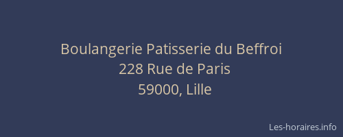 Boulangerie Patisserie du Beffroi