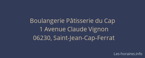 Boulangerie Pâtisserie du Cap