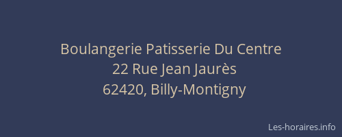Boulangerie Patisserie Du Centre
