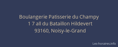 Boulangerie Patisserie du Champy