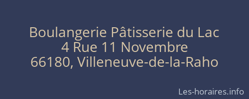 Boulangerie Pâtisserie du Lac