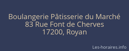 Boulangerie Pâtisserie du Marché