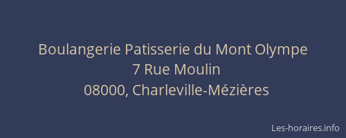Boulangerie Patisserie du Mont Olympe