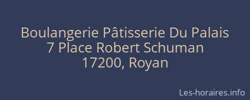 Boulangerie Pâtisserie Du Palais