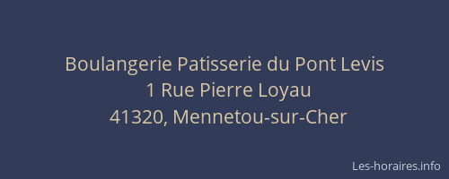 Boulangerie Patisserie du Pont Levis