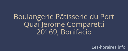 Boulangerie Pâtisserie du Port