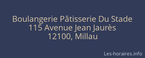 Boulangerie Pâtisserie Du Stade