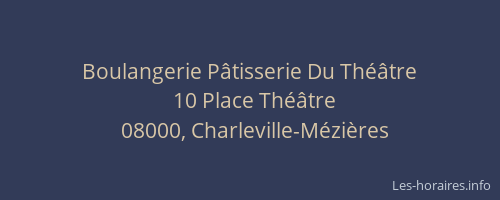 Boulangerie Pâtisserie Du Théâtre