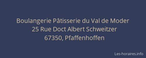 Boulangerie Pâtisserie du Val de Moder
