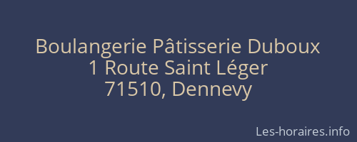 Boulangerie Pâtisserie Duboux