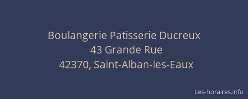 Boulangerie Patisserie Ducreux