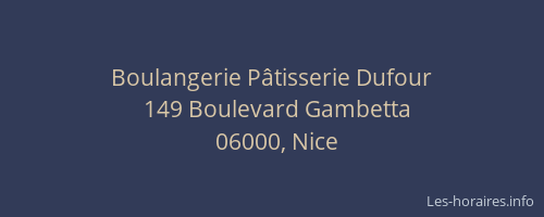 Boulangerie Pâtisserie Dufour