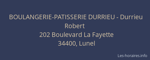 BOULANGERIE-PATISSERIE DURRIEU - Durrieu Robert
