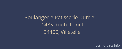 Boulangerie Patisserie Durrieu