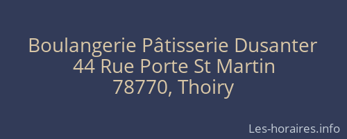 Boulangerie Pâtisserie Dusanter