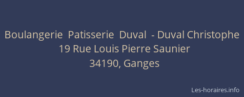 Boulangerie  Patisserie  Duval  - Duval Christophe