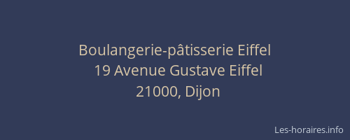 Boulangerie-pâtisserie Eiffel