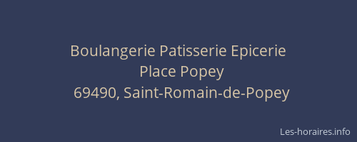 Boulangerie Patisserie Epicerie