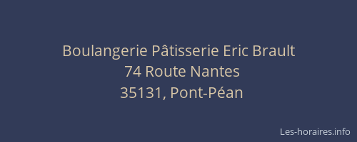 Boulangerie Pâtisserie Eric Brault