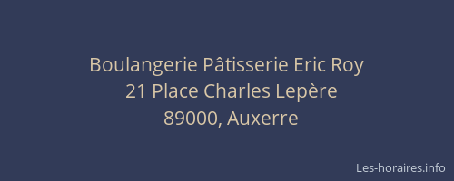 Boulangerie Pâtisserie Eric Roy