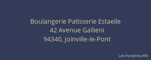 Boulangerie Patisserie Estaelle