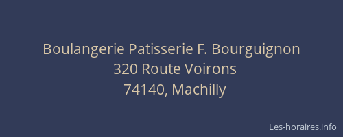 Boulangerie Patisserie F. Bourguignon