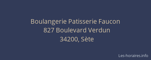 Boulangerie Patisserie Faucon