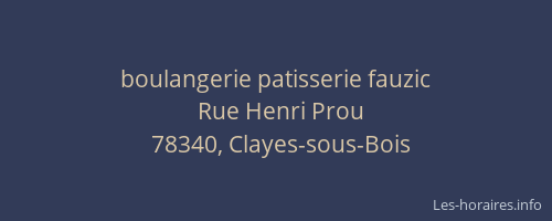 boulangerie patisserie fauzic