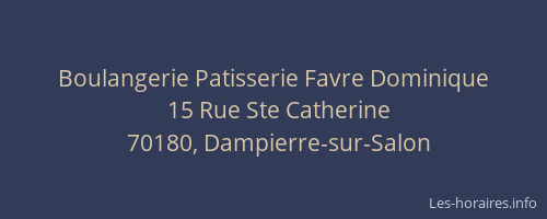 Boulangerie Patisserie Favre Dominique