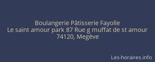 Boulangerie Pâtisserie Fayolle